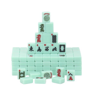 Fichas de Mahjong Judías Americanas/Occidentales, 166 Piezas, Melamina, 30 mm, Color Jadeíta, Mahjong Pequeño para Viajar, Conveniente - Product Image 3
