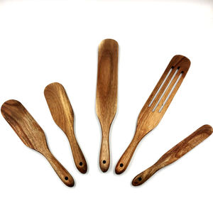 Lot de 5 Spurtles en Bois Personnalisés en Gros – Accessoires de Cuisine en Acacia, Bambou, Hêtre, Teck – Ustensiles, Outils, Support pour Cuillères et Repose-Bol - Product Image 3