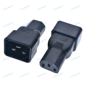 <strong>IEC320</strong> <strong>C20</strong> to C13 Power Adapter Male <strong>C20</strong> to Female C13 Power Socket Adapter,IEC 15A to 10A,16A to 10A AC Converter - Product Image 1