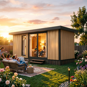 Cabane de jardin préfabriquée pour invités, idéale pour agrandir l'espace de réception sans rénovation, parfaite pour les visiteurs et les rassemblements sociaux - Product Image 1