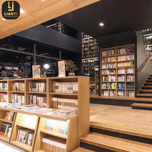 Gabinete de soporte de exhibición de libro de diseño moderno personalizable de hierro de acero inoxidable de marca Lianyi portátil giratorio para librería de biblioteca - Product Image 3