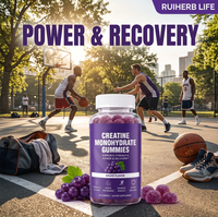 Gummies de créatine monohydrate RH Daily Dose 5000 mg par portion Certifiées HALAL Nutrition Fitness Musculation Haute Intensité