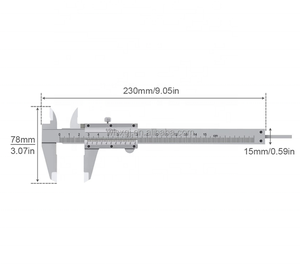 Bán buôn Vernier Caliper độ chính xác cao 0-150mm 0-6 "thép không gỉ công nghiệp Vernier Caliper <span class=keywords><strong>Analog</strong></span> Caliper công cụ đo lường - Product Image 4
