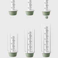 Équipement de culture hydroponique sans terre pour légumes de jardin domestique : Tour de plantation verticale et bac