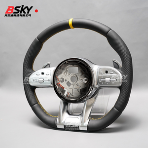 Convient à Mercedes Benz <span class=keywords><strong>CL</strong></span> ClS CLA a E S Classe C W213W463W22C217CLS C257W205C63 Volant en cuir semi-perforé personnalisé - Product Image 6