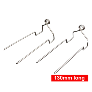 Auspit Squeezeloc Spike 130mm en acier inoxydable, lot de 2 pour brochettes de rôtissoire - Product Image 2