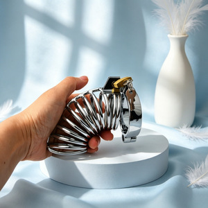 Dispositif de chasteté masculin en acier au manganèse avec anneaux de 40/45/50 mm, cage Cobra en métal, jouets sexuels pour adultes pour hommes - Product Image 6
