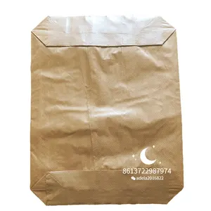 पीपी बुना वाल्व 20kg 50kg सीमेंट बोरियों पुनर्नवीनीकरण पैकेजिंग प्लास्टिक क्राफ्ट पेपर सीमेंट बैग Polypropylene दुराचार