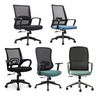 Chaise de bureau en maille ergonomique directe d'usine avec échantillon gratuit chaise pivotante à mi-dossier en tissu pour bureau ou salle de réunion