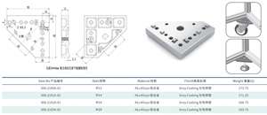 Aluminium legierung Universal Caster Frame Fuß schale Verbindungs profil Ende Verbindungs platte - Product Image 2
