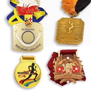 Factory Custom Your Own Logo Zinc Alloy 3D Gold Metal Wholesale Design School Award Marathon Running Sport Martial Arts Medals - Product Image 2