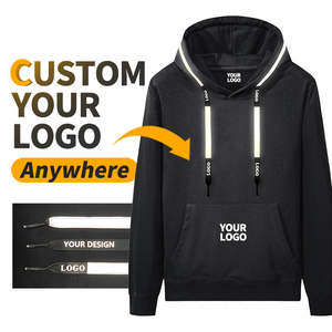 250 GSM US Size Black Pullover <b>Hoodie</b> High Quality Unisex Custom Embroidered Logo Print Knitted Spring Season Hooded Collar - Product Image 1