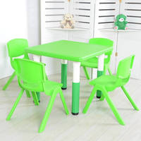 Meubles d'étude pour enfants en plastique, table et chaise réglables pour la maternelle, la garderie, l'école, la chambre à coucher et le salon