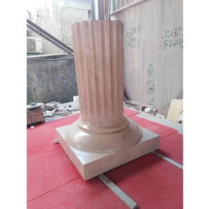 Custom <strong>Fluted</strong> Beige Limestone <strong>Round</strong> <strong>Column</strong> Cover Decoration Roman Pillar Marble <strong>Column</strong> - Product Image 3