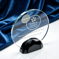 Fabricant de trophées Plaque de récompense en verre avec impression couleur UV gravée au laser trophée en cristal personnalisé