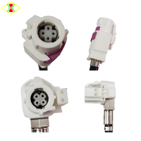Hochgeschwindigkeits-IP68-Strom- und Datenkabel LVDS Typ B 4P Buchse auf 4+2P Rechtwinkliger Stecker 1,6m für Automotive USB-Bildschirm-Kamera