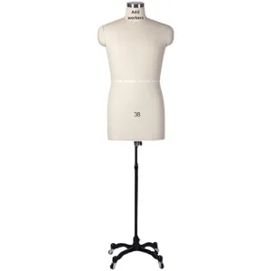 Mannequin de couture Tian Gong, modè<span class=keywords><strong>le</strong></span> <span class=keywords><strong>humain</strong></span> masculin <span class=keywords><strong>3D</strong></span> réglable, demi-corps, mobile et rotatif, pour la couture - Product Image 5