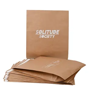 Custom Printed Recyclable Brown Kraft Paper Expandable Side Gusset Bottom Self Adhesive Sealable Envelopes Mailer Mailing Bags