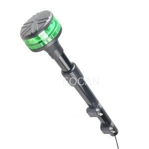 Luz de advertencia trasera de motocicleta aerodinámica de montaje en poste estroboscópico intermitente giratorio - Product Image 1
