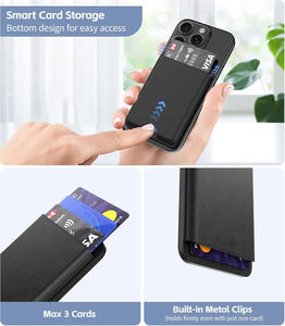 Find My Device AirTag Magnet-Geldbörse aus PU-Leder, MFi-zertifiziert, Visitenkarten- & Ausweiskartenhalter, Kreditkartenhalter für iPhone - Product Image 3