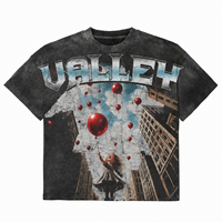 T-shirt personnalisé vintage délavé à l'acide, motif graphique, coupe ample et épaisse, pour homme - Fabricant