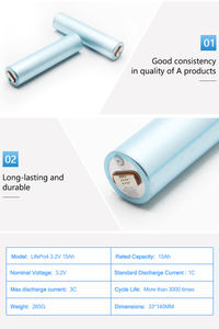 Batería Lifepo4 de 30 Ah, 52 Ah, 3.2 V, 15 Ah, 33140, Cilindro Lifepo4 de 15 Ah para Vehículo Eléctrico - Product Image 5