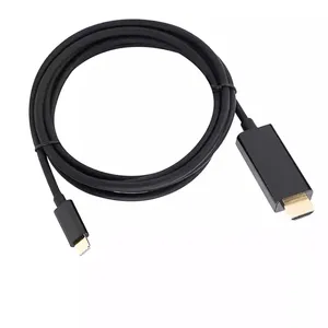 4K @ 30Hz 1.8m USB C 3.1至HDMI电缆类型C公至HDMI公电缆适配器，适用于新Macbook Pro，最高可达3840*2160p镀金