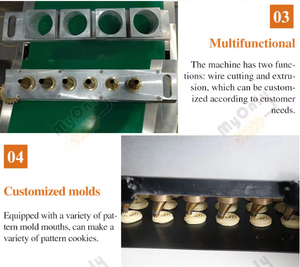 Machine automatique compacte pour la fabrication de biscuits, déposeuse de biscuits à découpe filaire, équipement de production de pâtisserie - Product Image 6