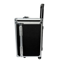 Schmuck-Ausstellungskoffer, Organizer-Koffer für Ketten, Ringe und Halsketten, Reise-Schmuckkoffer aus Metall mit Trolley