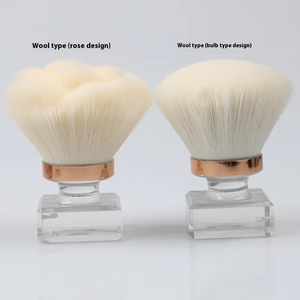 Brosse de nettoyage pour poussière d'ongles, manche transparent en acrylique, poils en nylon doux, pour poudre de maquillage et fond de teint, outil cosmétique de beauté - Product Image 4