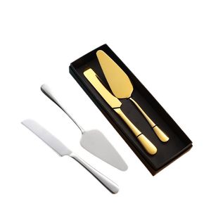 Juego de espátula y cuchillo para pastel de acero inoxidable, 2 piezas, antiadherente, para pastel de cumpleaños, pizza, queso, pan - Product Image 5