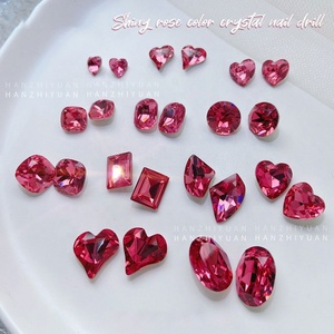 Paso Sico K9 Glass Crystal Point Back Stone para decoración de <span class=keywords><strong>uñas</strong></span> <span class=keywords><strong>Festival</strong></span> de Navidad Colores rosas con muchas formas Tipo 3D - Product Image 2