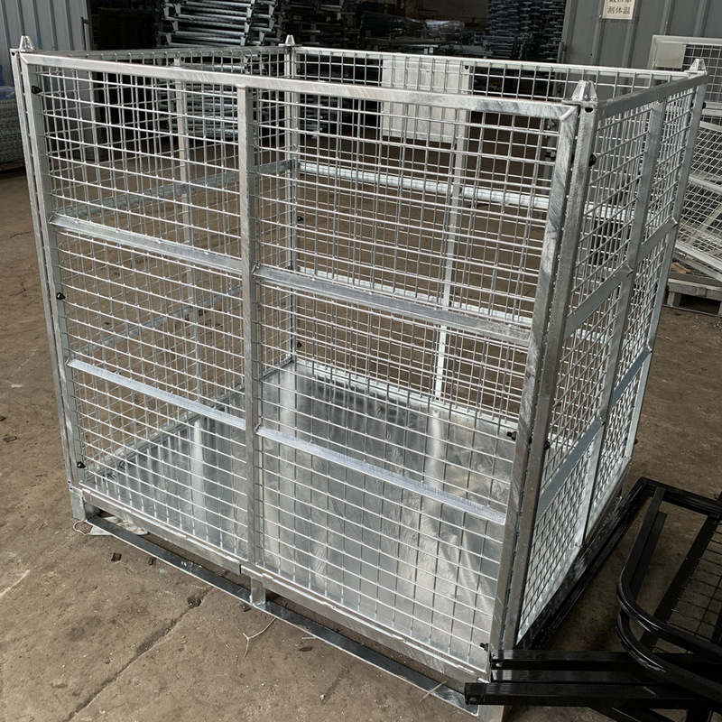 Wire Mesh Container Industrial Foldable Storage