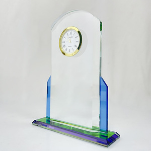 Reloj mecánico de cristal de mesa, reloj de escritorio de mesa en blanco con láser 3D K9 para regalo de recuerdos - Product Image 5