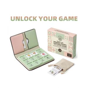Jeu de cartes de mémoire format voyage, jouet éducatif portable pour enfants et adultes, impression couleur, coins carrés - Product Image 2