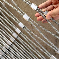Maßgefertigtes Flexibles Ferrule-Seilnetz Edelstahl-Kabelnetz für Ranch-Geländer Balustrade Sicherheitsnetz Zoo-Treppen