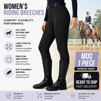 Pantalon d'équitation western personnalisé avec logo, taille haute, coupe ajustée, leggings d'équitation avec grip en silicone, jodhpurs pour femmes
