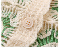 Cardigan tricoté d'été pour femme, à manches courtes, ajouré, avec col contrastant et empiècements courts, vente en gros directe usine