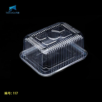 Conteneurs d'emballage alimentaire rectangulaires en plastique PET de qualité alimentaire, vente en gros d'usine, pour pain, gâteaux, sushis, salades, aliments frais
