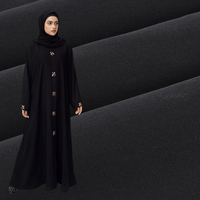 Tissu crêpe noir mousseline textile Dubaï Abaya 2025 Tissu de luxe Nida Tissus noirs