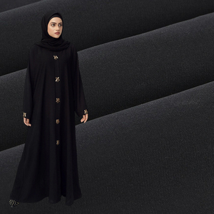 Textile Chiffon Black Crepe <strong>Fabric</strong> Dubai Abaya 2025 Luxury <strong>Fabric</strong> <strong>Nida</strong> Black <strong>Fabrics</strong> - Product Image 1