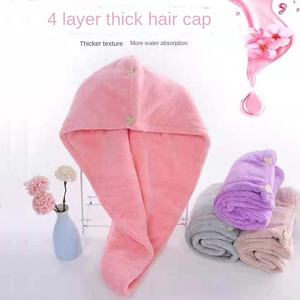 Jacquard Single-Layer Coral Fleece Shower Cap Quick-Drying <strong>Hair</strong> <strong>Wrapping</strong> <strong>Towel</strong> for Adults Long <strong>Hair</strong> Home Use Woven Technique - Product Image 2