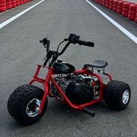 Mini Moto de Derrape de 212cc y 4 Tiempos, Go Kart con Llantas de 5 Pulgadas, Triciclo Todoterreno para Adultos, Velocidad Máxima 60km/H, Kart de Montaña para Carreras al Aire Libre