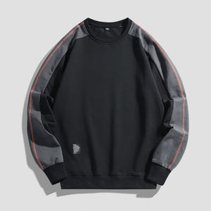 Logo personnalisé pull hommes nouveau épissage hommes pull en coton de haute qualité couleur col rond manches longues au printemps et en automne - Product Image 2