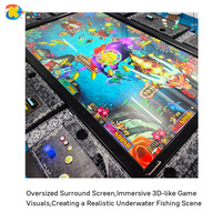 Table de jeu de pêche à grand écran pour 10 joueurs, machine d'arcade de pêche à monnayeur basée sur les compétences pour centre de jeux
