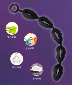 Maschio e femmina Extra Long Large Bead anale Plug have Back anale masturbatore alternativo giocattolo - Product Image 5