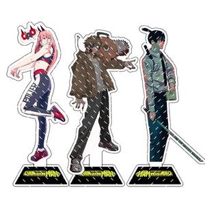 Figura de Anime <span class=keywords><strong>Manga</strong></span> de 15 cm, Soporte Transparente de Acrílico, <span class=keywords><strong>Denji</strong></span> Power Hayakawa Aki, Soporte de Acrílico Transparente - Product Image 1