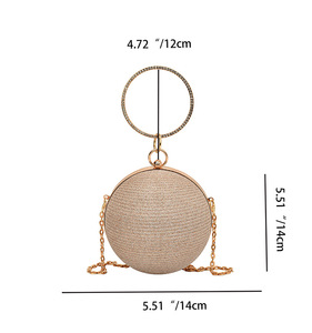Dropshipping Shopify Women Round <b>Ball</b> Crystal Evening Clutch Purse Tassel Wedding Party Rhinestone Hand Bags - Product Image 3