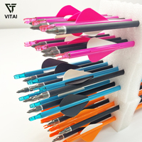 Flèches d'entraînement pour arc recurve de 30 pouces avec fût en carbone mixte, ailettes en plastique et pointe en acier, lot de 12