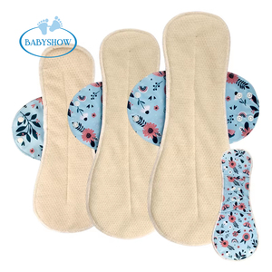 Babyshow Reusable Washable Mesh Cotton <strong>Menstrual</strong> <strong>Pads</strong> <strong>Heavy</strong> <strong>Flow</strong> Sanitary <strong>Pads</strong> Lady Cloth Reusable <strong>Pads</strong> - Product Image 1
